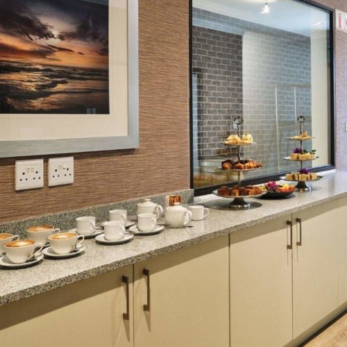 coffee and snacks in conference room